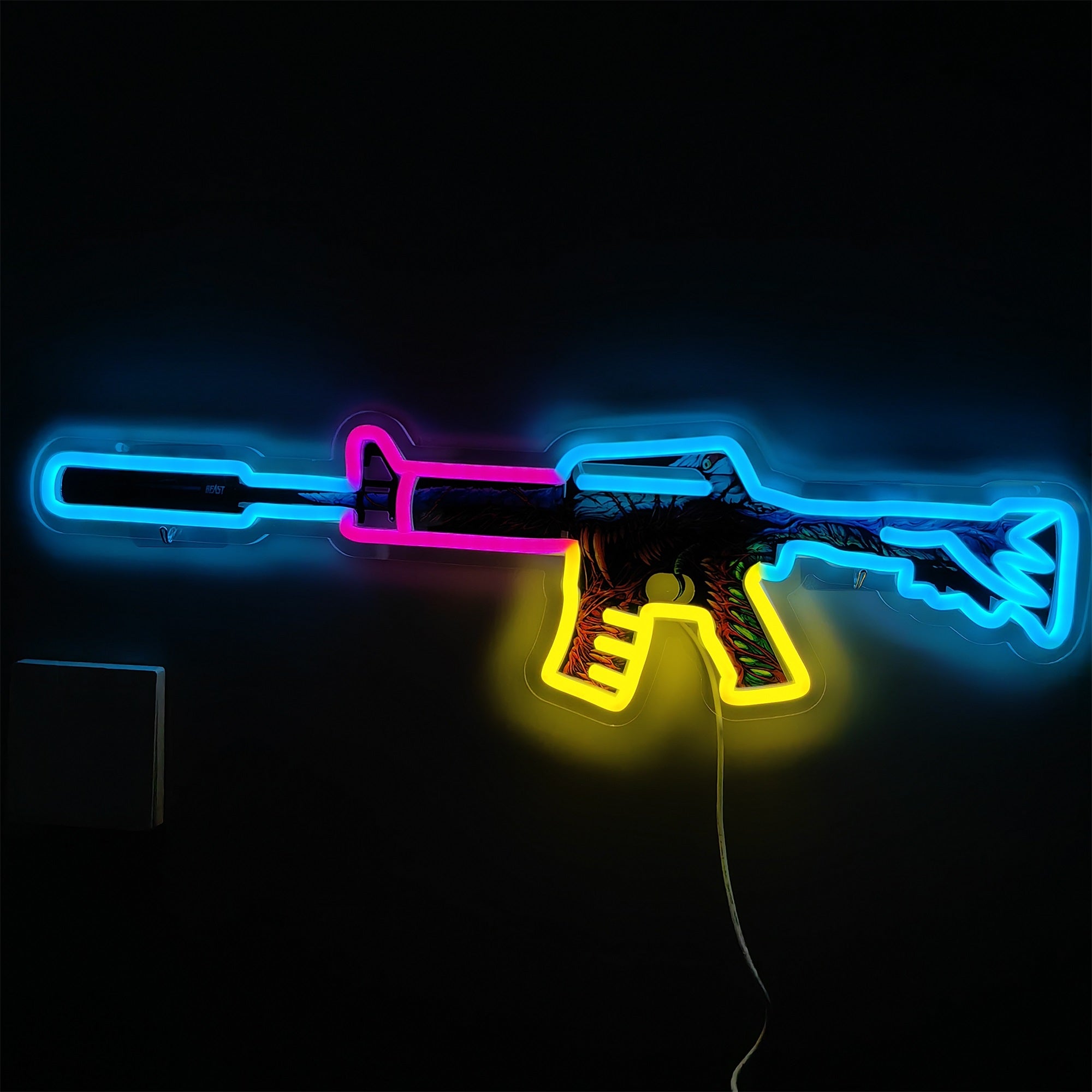 M4A1-S Hyper Beast Rifle Neon Light Wall Decor - Tophatter Daily Deals