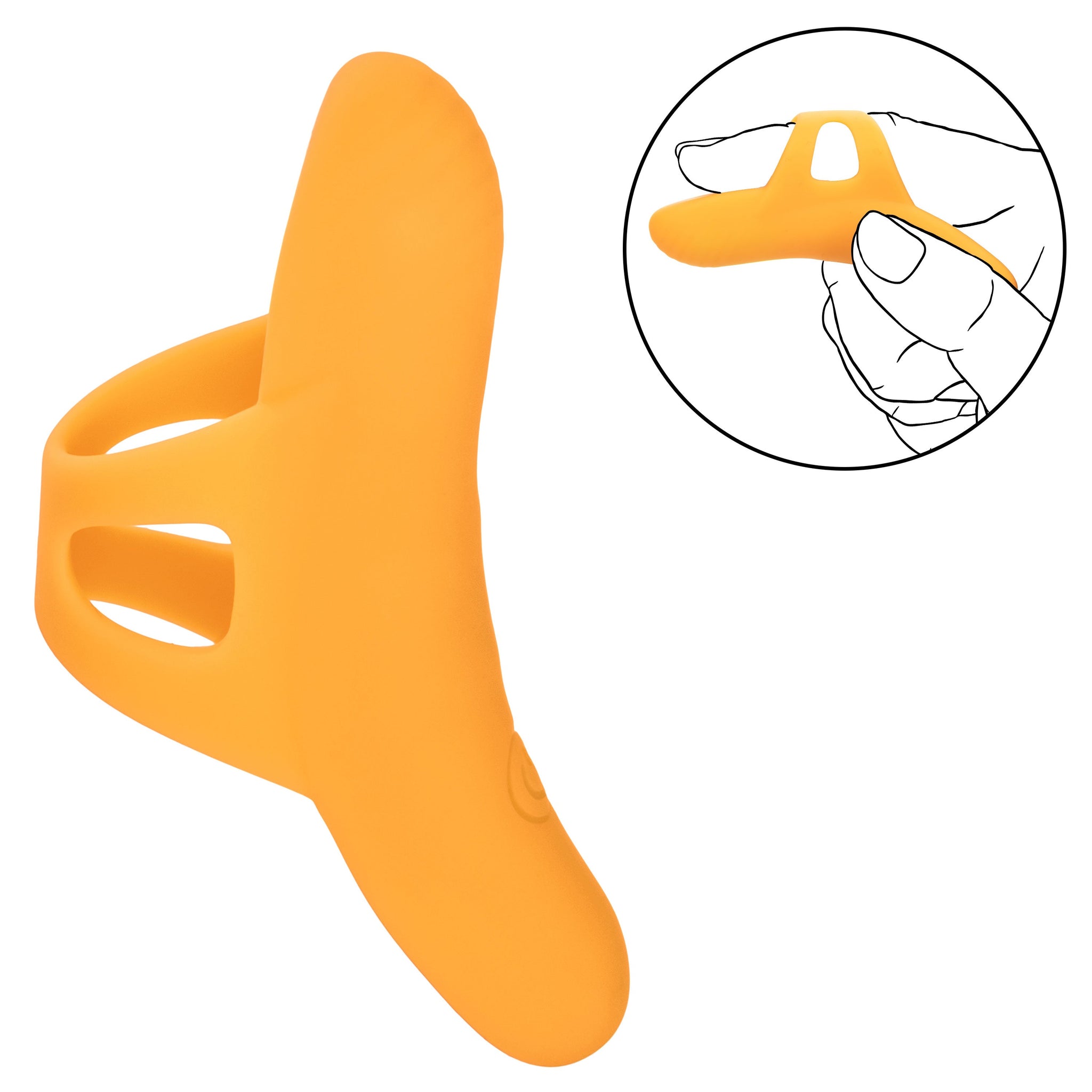 Neon Vibes The Pleasure Vibe (Orange) – Rechargeable Ergonomic Finger Vibrator with 10 Functions > Vibrators > Finger Vibrators - Tophatter Daily Deals