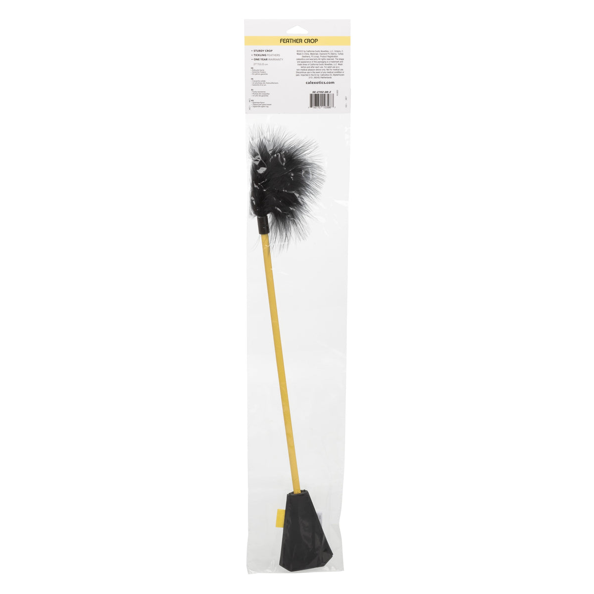 Boundless Feather Crop Black Faux Leather and Feather Tickler BDSM Dual Crop 15 Inch > Bondage Gear > Ticklers - Tophatter Daily Deals