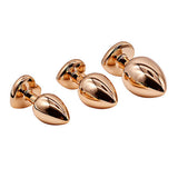 Adam & Eve Heart Gem Anal Training Set (Rose Gold Pink) – Metal Anal Plug Set of 3 Sizes > Anal Range > Jewel Butt Plugs - Tophatter Daily Deals