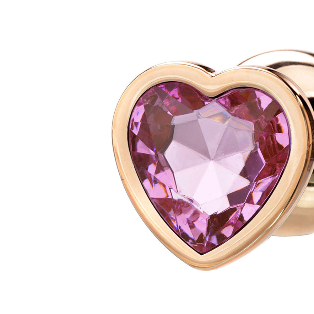 Adam & Eve Heart Gem Anal Training Set (Rose Gold Pink) – Metal Anal Plug Set of 3 Sizes > Anal Range > Jewel Butt Plugs - Tophatter Daily Deals