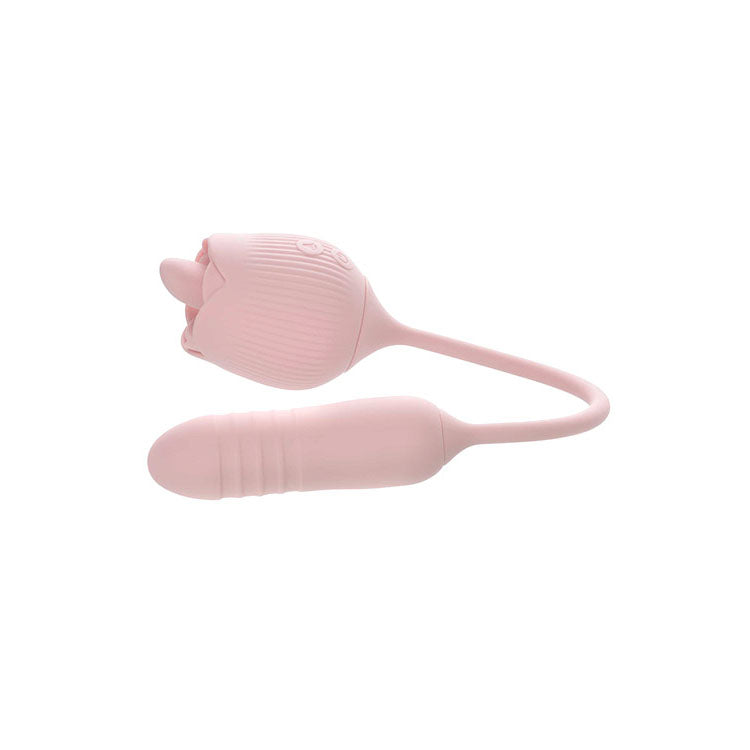 Adam & Eve Thrust & Tickle Rose Vibrator – USB Rechargeable Flickering Thrusting Vibrator > Sex Toys For Ladies > Rose Stimulators - Tophatter Daily Deals