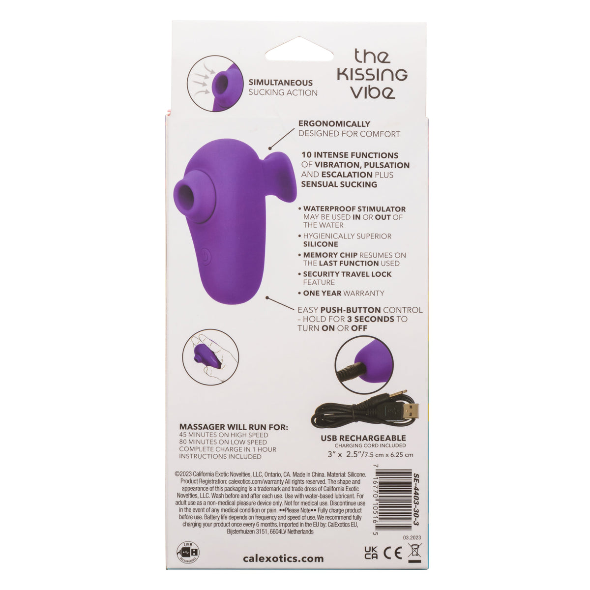 Neon Vibes The Kissing Vibe Purple Silicone Handheld Massager with 10 Functions and Rechargeable > Vibrators > Finger Vibrators - Tophatter Daily Deals