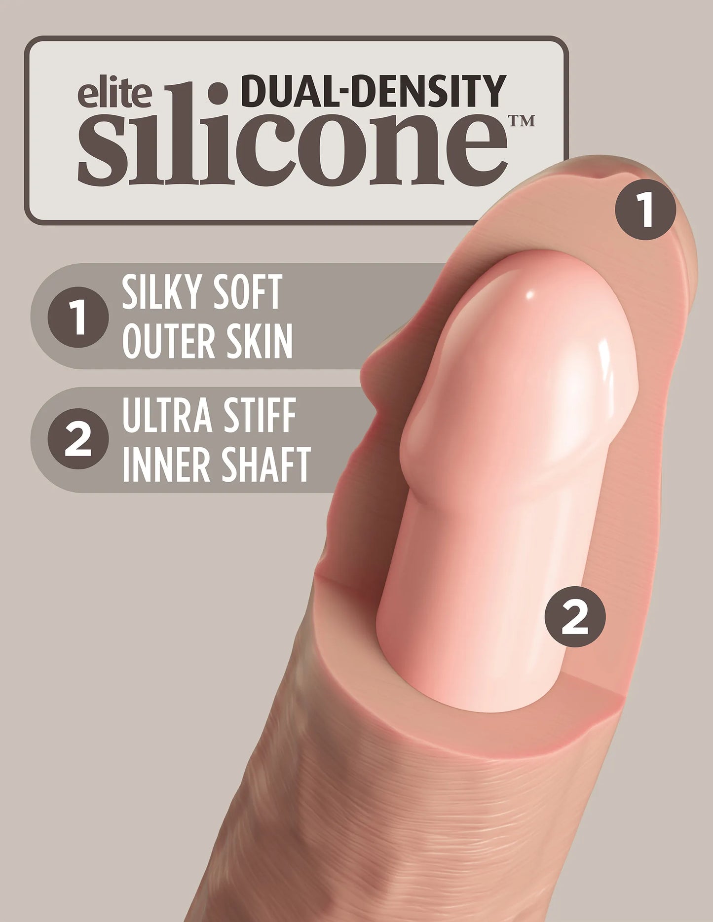 King Cock Elite 9 Inch Dual Density Silicone Vibrating Dildo With Remote > Vibrators > Realistic Vibrators - Tophatter Daily Deals
