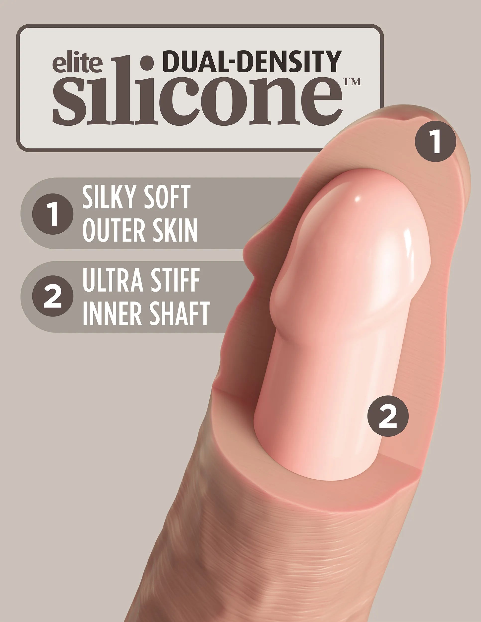 King Cock Elite 9 Inch Dual Density Silicone Vibrating Dildo With Remote > Vibrators > Realistic Vibrators - Tophatter Daily Deals