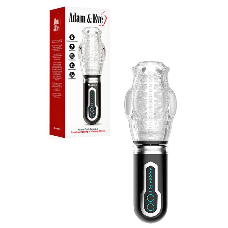 Adam & Eve Gawk Gawk 3.0 – USB Rechargeable Thrusting Masturbator > Sex Toys For Men > Masturbators > Vibrating - Tophatter Daily Deals