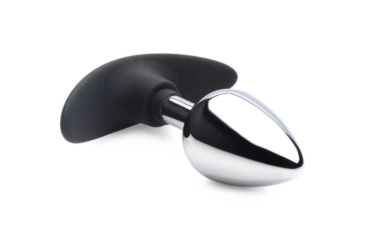 Dark Invader Metal and Silicone Medium Weighted Butt Plug > Anal Range > Butt Plugs - Tophatter Daily Deals