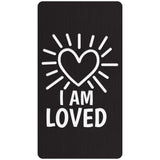 Custom Cane Engraving - Rectangle Black Anodized Aluminum - Valentine's Day Special Love Engraving Plaque - I am loved - Tophatter Daily Deals