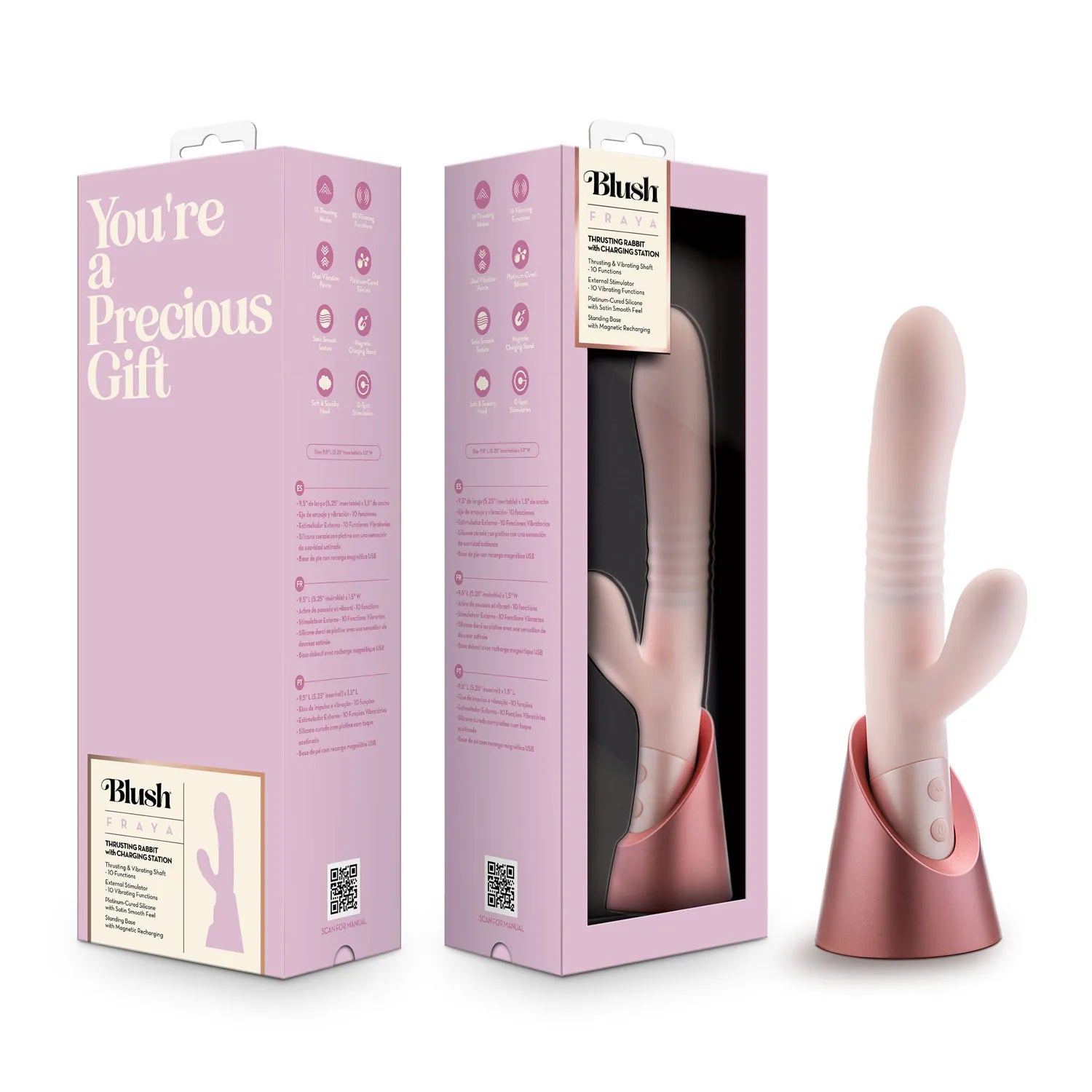 Blush Fraya (Pink) – Rabbit Vibrator 5.25 Inch Insertable > Vibrators > Ladies > Rabbit - Tophatter Daily Deals