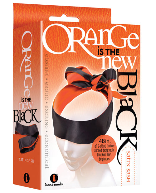Orange is the New Black Satin Sash Reversible Blindfold Blindfolds - Tophatter Daily Deals
