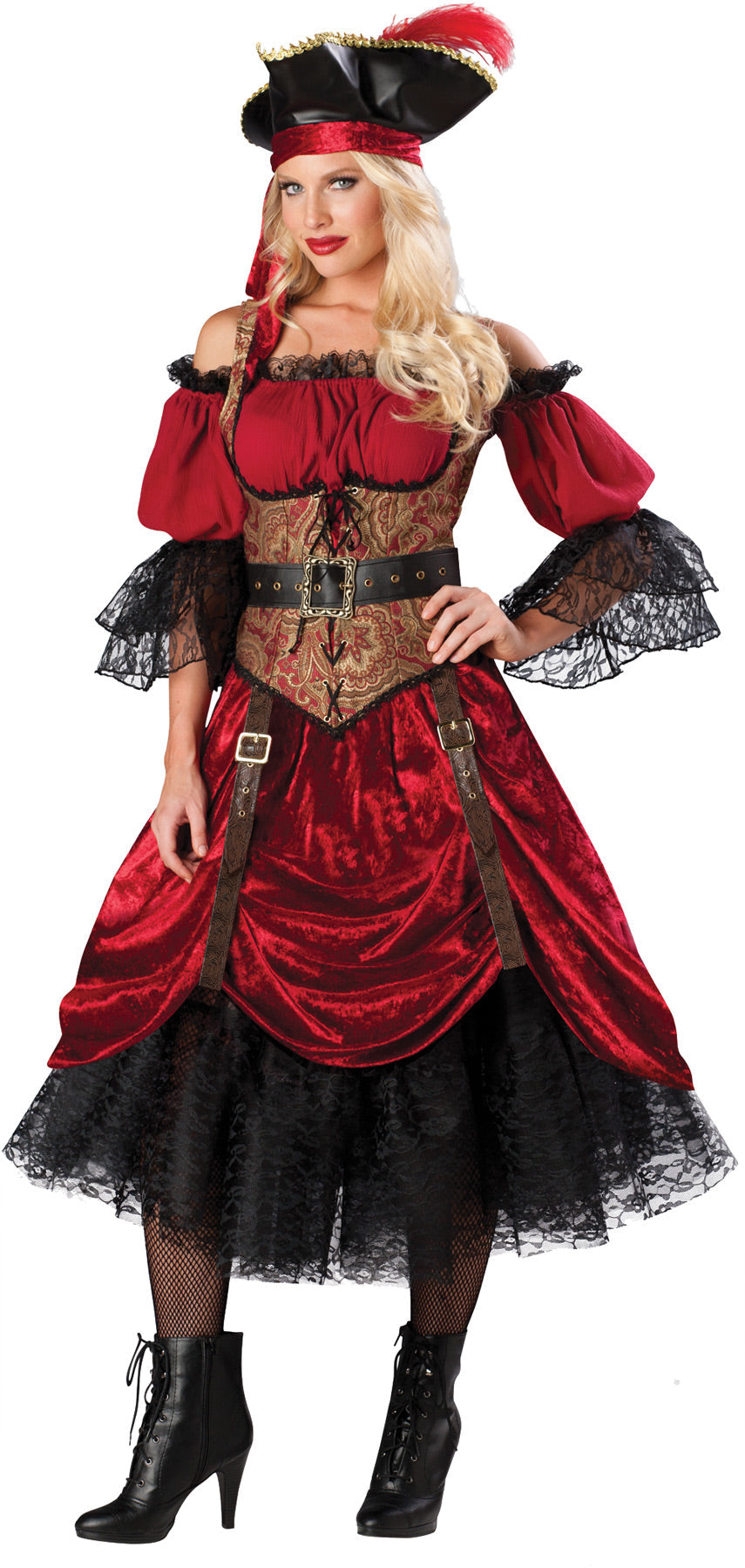 Women's Swashbucklin Scarlet Costume Womens Halloween Costumes - Tophatter Daily Deals