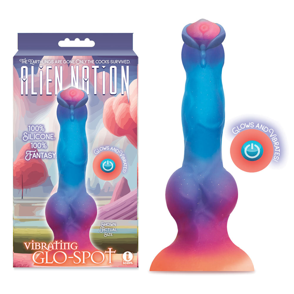Alien Nation Glo-Spot – Glow-in-the-Dark 21.6 cm USB Rechargeable Vibrating Dong > Dildos > Fantasy - Tophatter Daily Deals