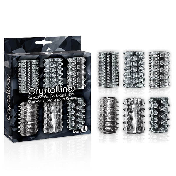 The 9's Crystalline TPR Cock Sleeves Set of 6 – Stretchable Penis Sleeves > Sex Toys For Men > Penis Sleeves - Tophatter Daily Deals