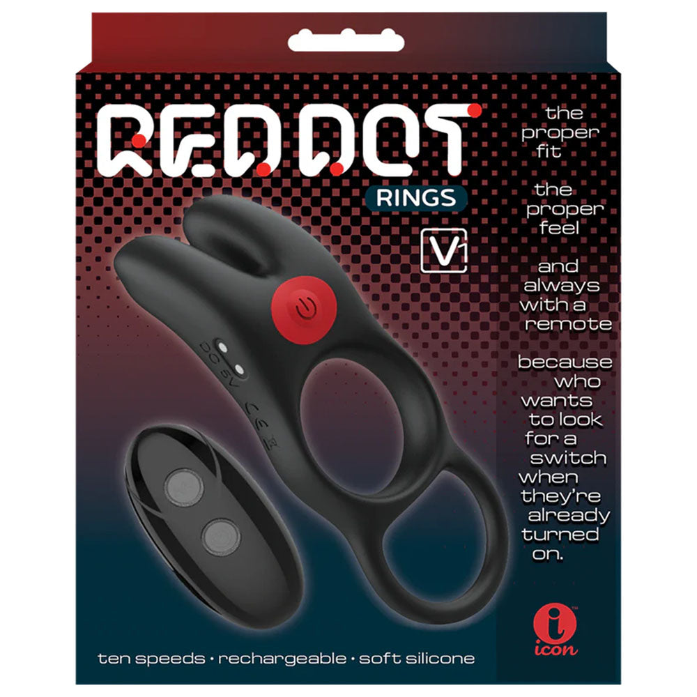 Red Dot Rings V1 Vibrating Cock Ring with Remote > Cock Ring > Vibrating - Tophatter Daily Deals