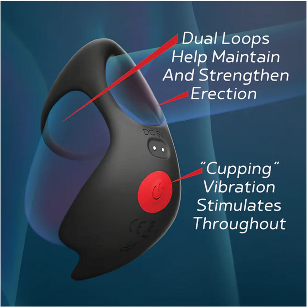 Red Dot V3 (Black/Red) – Remote-Controlled Vibrating Cock Ring > Sex Toys > Remote Control Toys - Tophatter Daily Deals