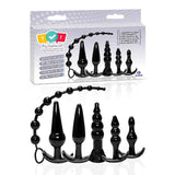 Try-Curious Anal Plug Kit (Black) – Set of 6 Body-Safe Anal Plugs > Anal Range > Butt Plug Kits - Tophatter Daily Deals