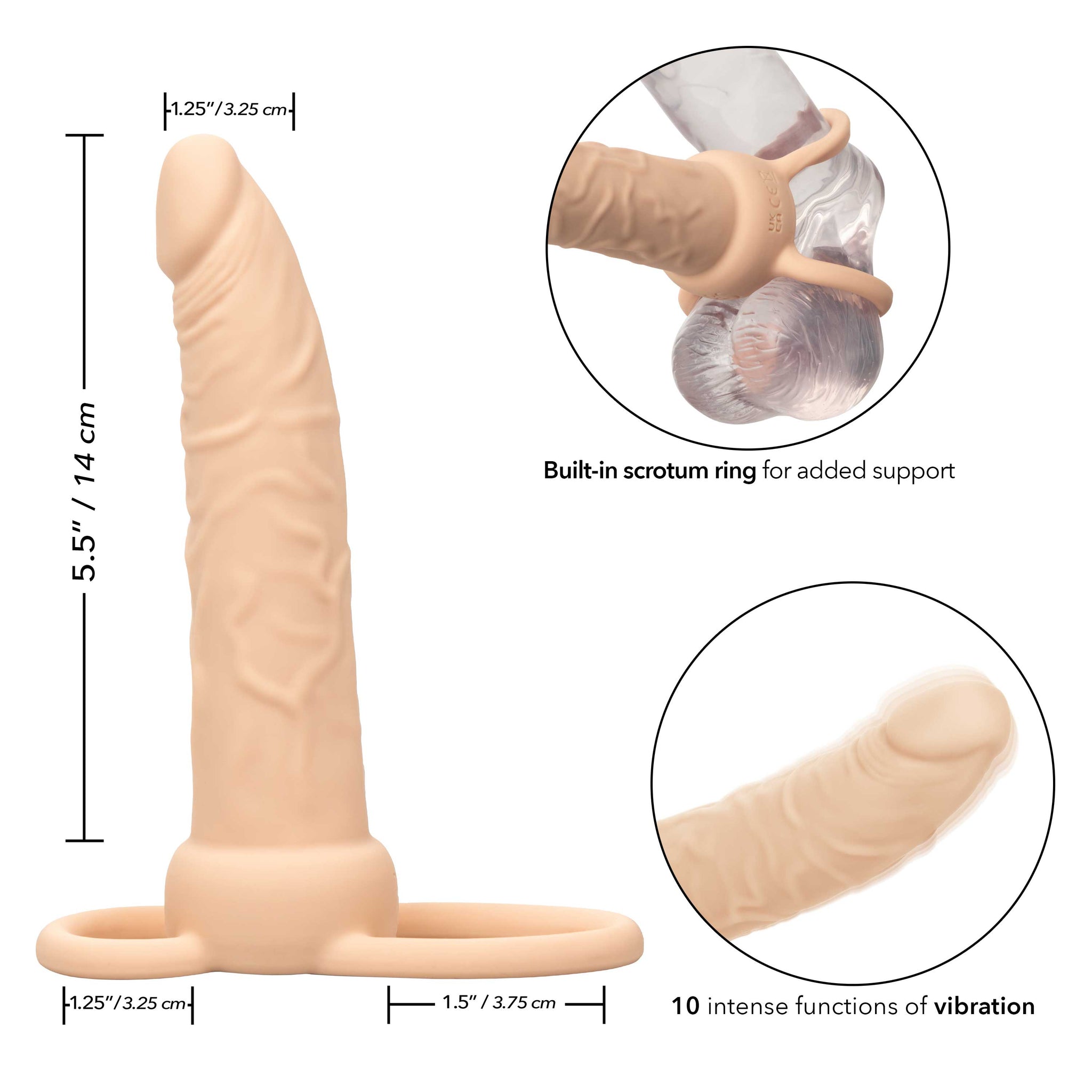 Performance Maxx Dual Penetrator Ivory with 10 Vibration Functions and Dual Support Rings > Dildos > Neutral Dildos - Tophatter Daily Deals