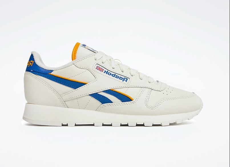 Reebok Men's Classic Leather Shoes - Chalk/Vecblu/Cogold Chalk Vecblu Cogold Footwear - Tophatter Daily Deals