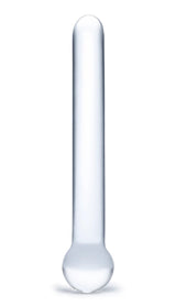 Glas 7 Inch Straight Clear Glass Dildo with Bulbous Handle and Luxury Satin Storage Bag > Glass > Dildos - Tophatter Daily Deals
