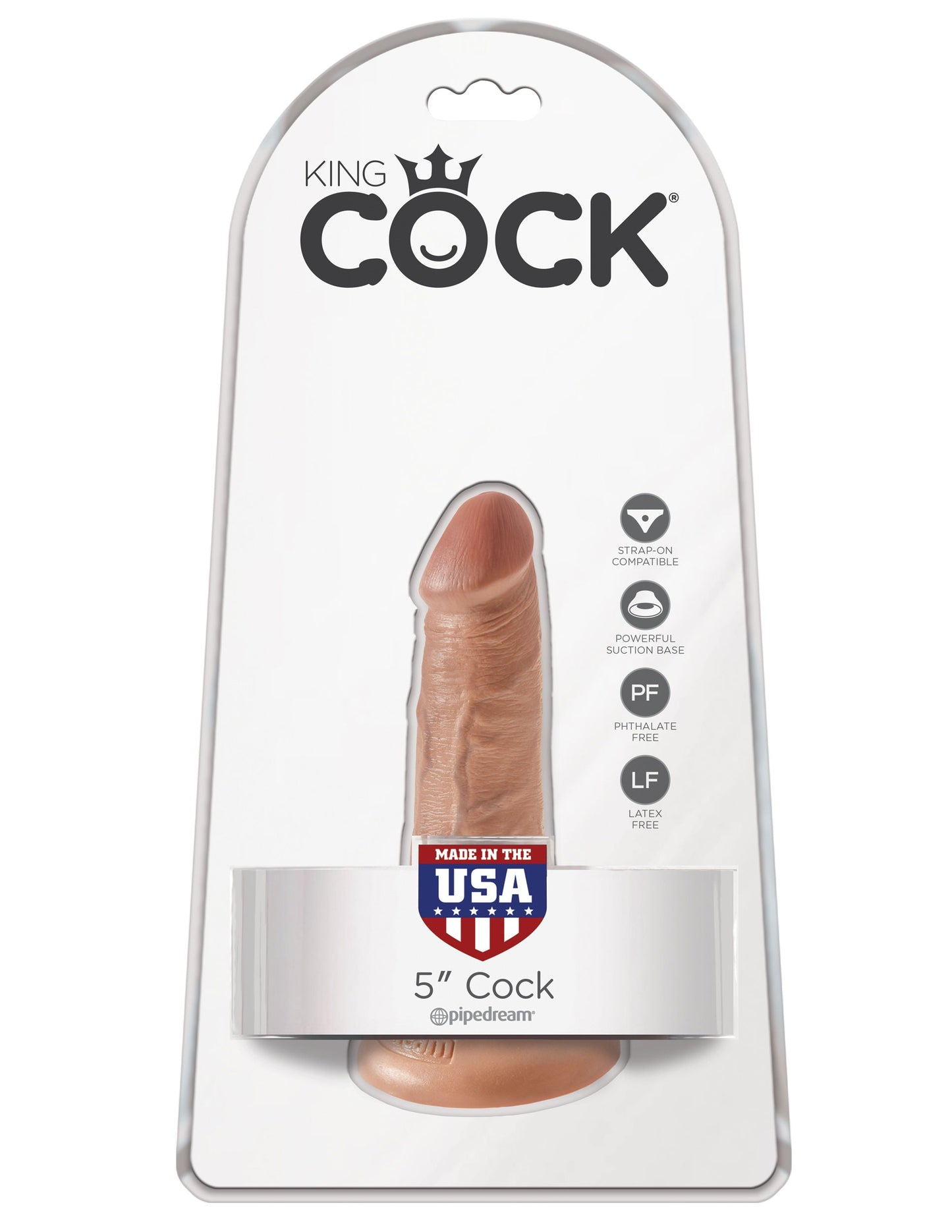 King Cock 5 Inch (Tan) – Realistic Suction Cup Dildo > Dildos > Slim Dildos - Tophatter Daily Deals