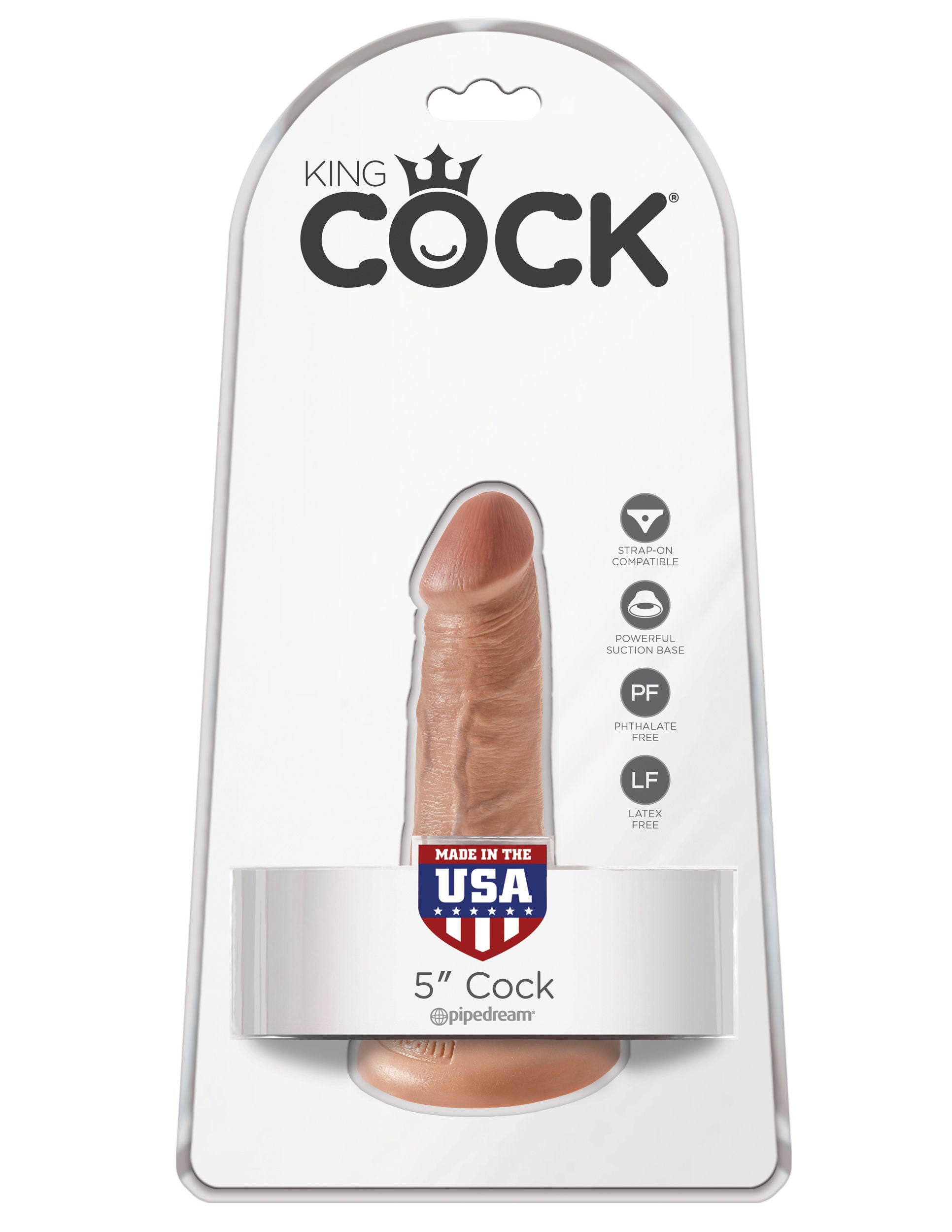 King Cock 5 Inch (Tan) – Realistic Suction Cup Dildo > Dildos > Slim Dildos - Tophatter Daily Deals