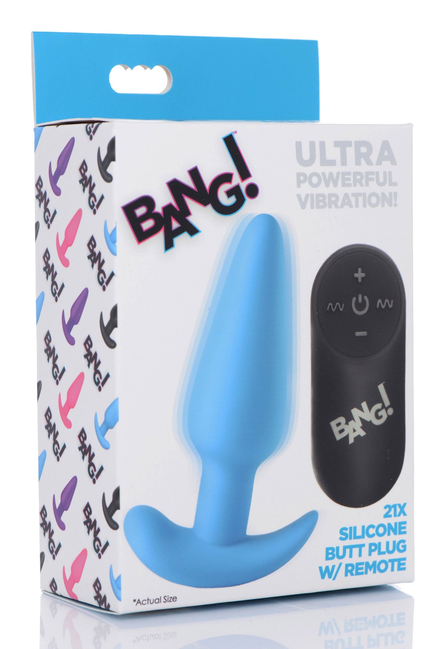Remote Control Silicone Butt Plug 21X Vibrating Blue > Anal Range > Vibrating Butt Plugs - Tophatter Daily Deals