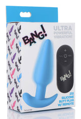 Remote Control Silicone Butt Plug 21X Vibrating Blue > Anal Range > Vibrating Butt Plugs - Tophatter Daily Deals