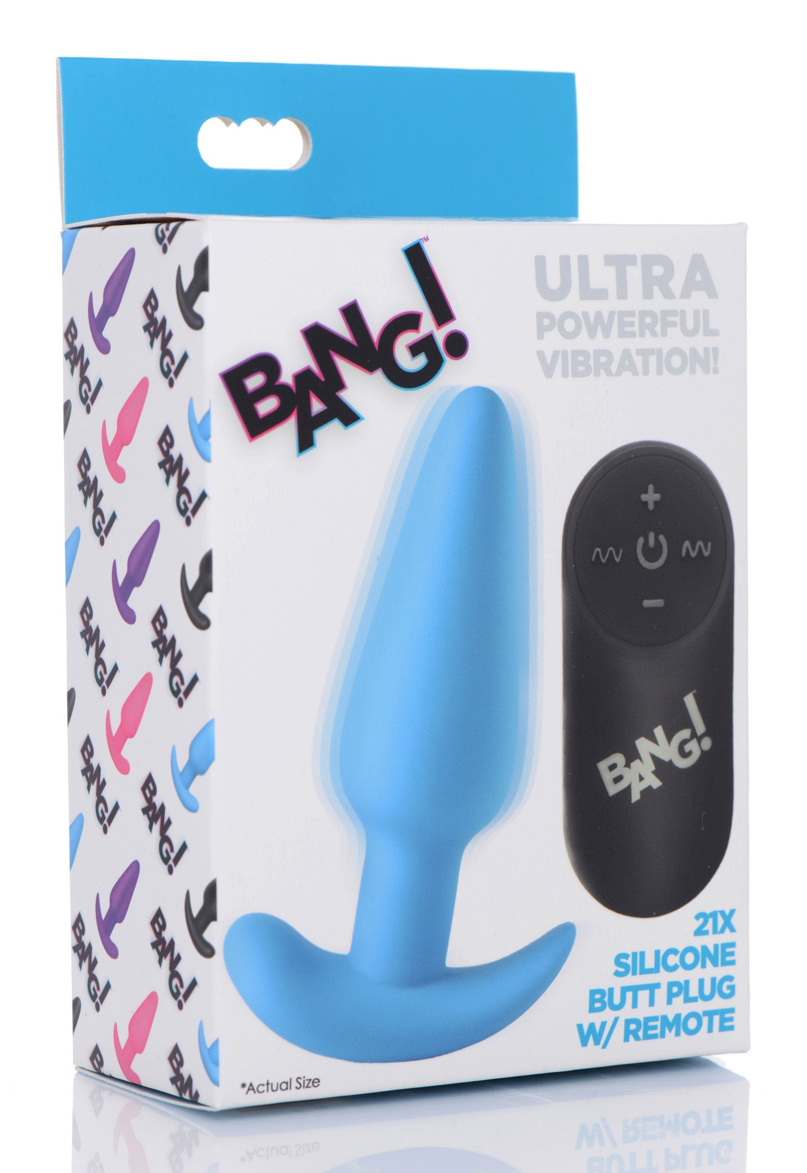 Remote Control Silicone Butt Plug 21X Vibrating Blue > Anal Range > Vibrating Butt Plugs - Tophatter Daily Deals