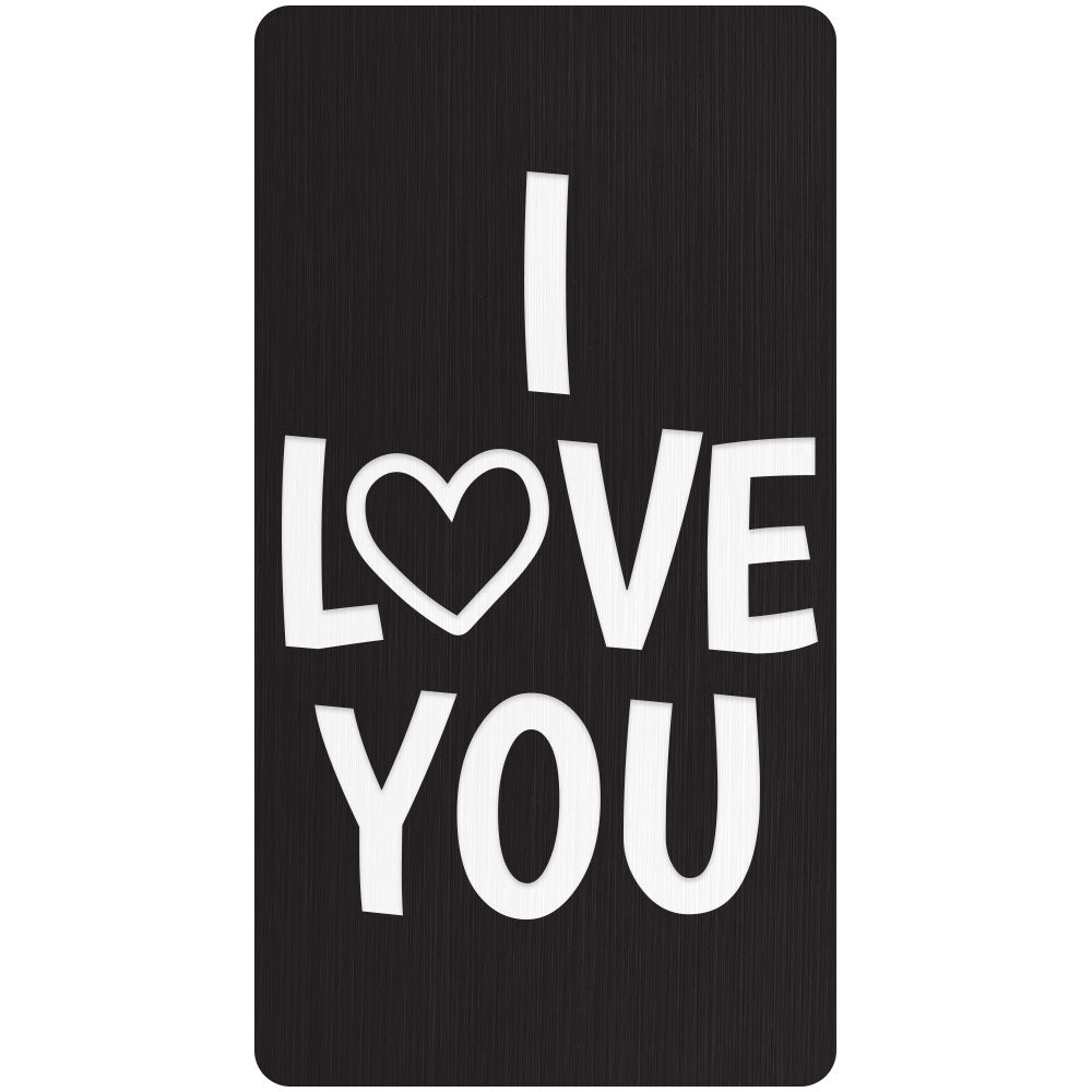 Custom Cane Engraving - Rectangle Black Anodized Aluminum - Valentine's Day Special Love Engraving Plaque - You are my #1 - Tophatter Daily Deals