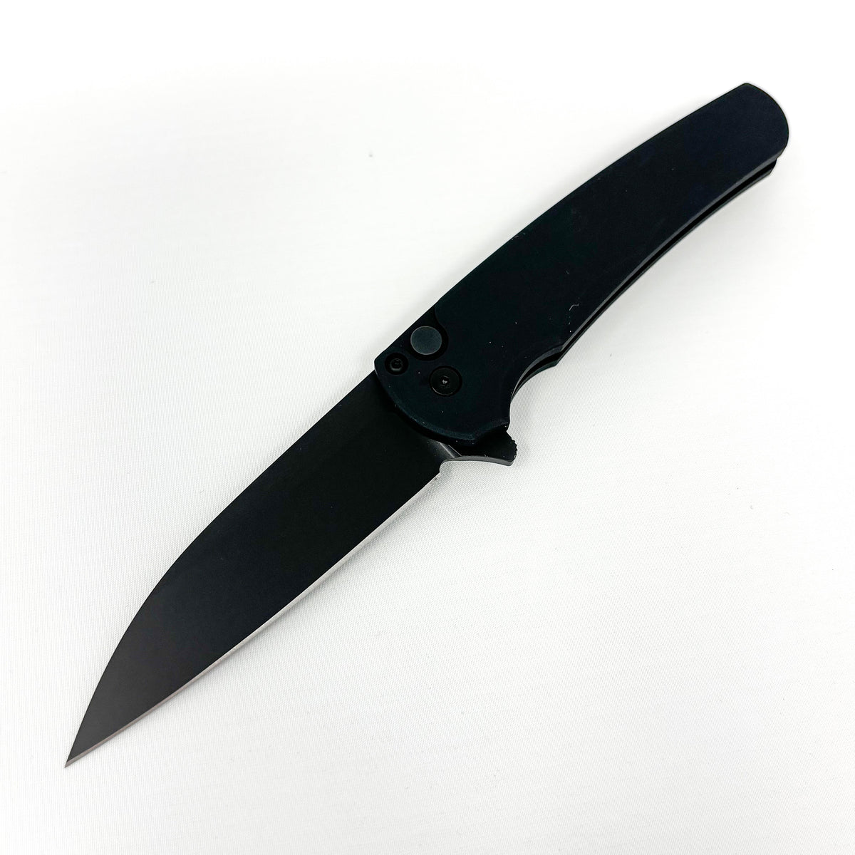 Pro-Tech Knives Malibu Flipper - Black Handle - Black DLC MagnaCut Blade - 5303 Folding Knives - Tophatter Daily Deals