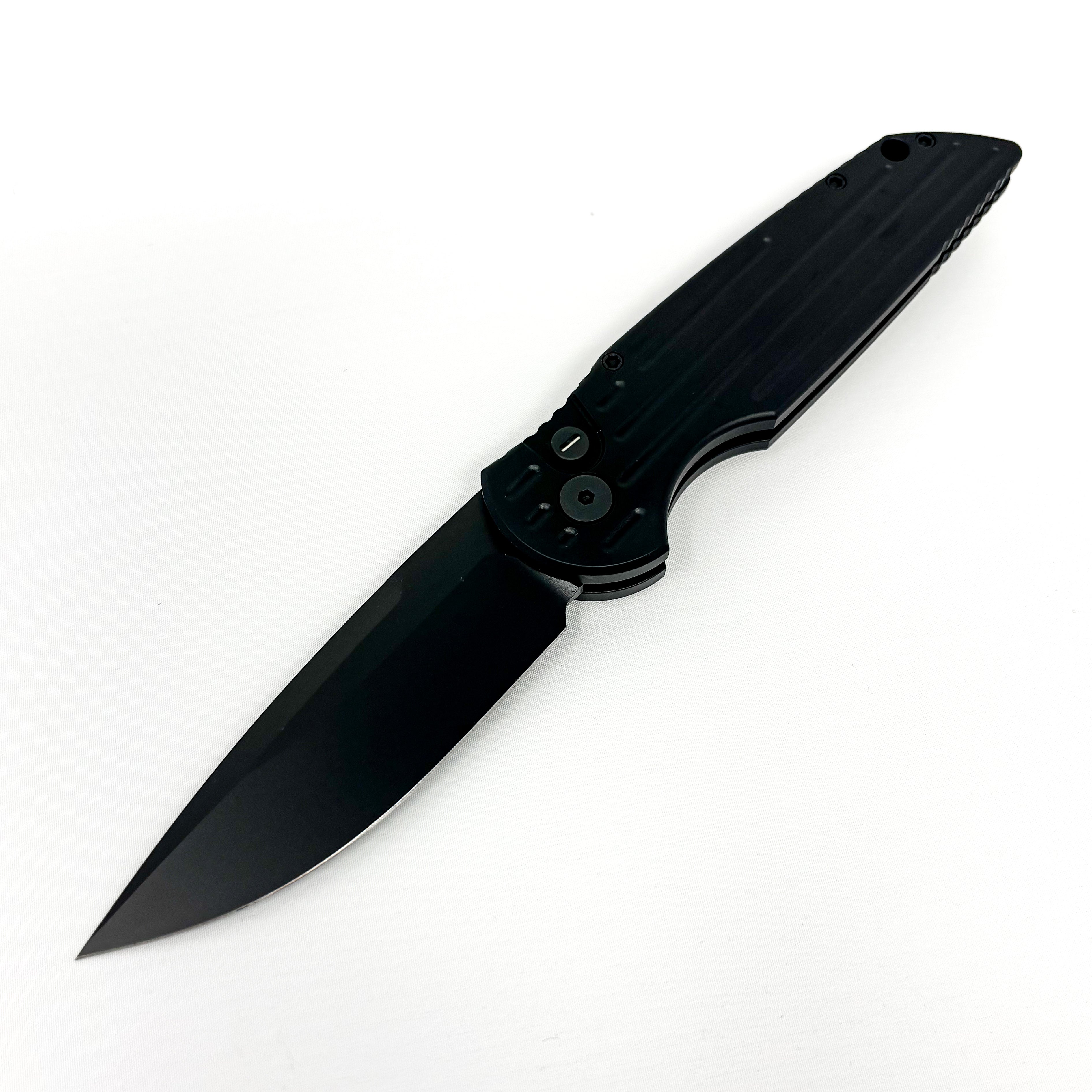 Pro-Tech Knives Tactical Response 3 - Operator Edition - Black Handle & Blade - TR-3 SWAT Operator Automatic Knives - Tophatter Daily Deals