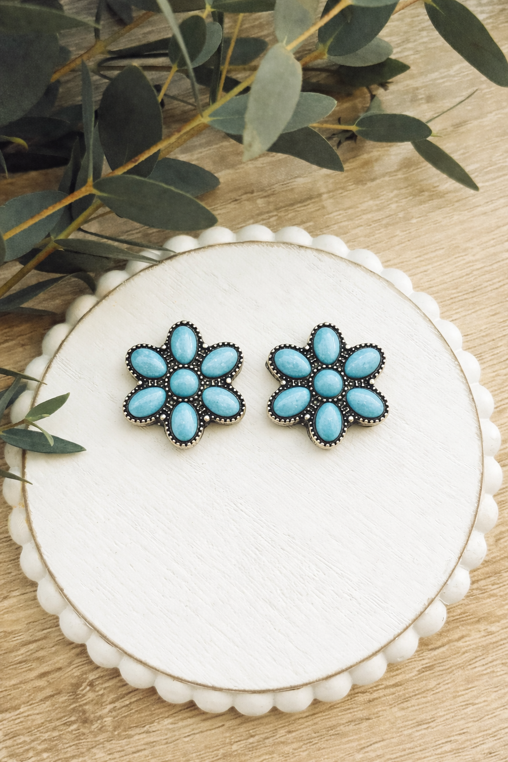Beautiful Turquoise Stud Earrings Earrings - Tophatter Daily Deals