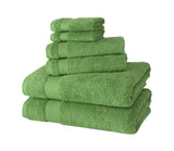Amadeus Luxury Turkish Cotton Premium 6 Pc Towel Set Irish Green Bath Towel - Tophatter Daily Deals