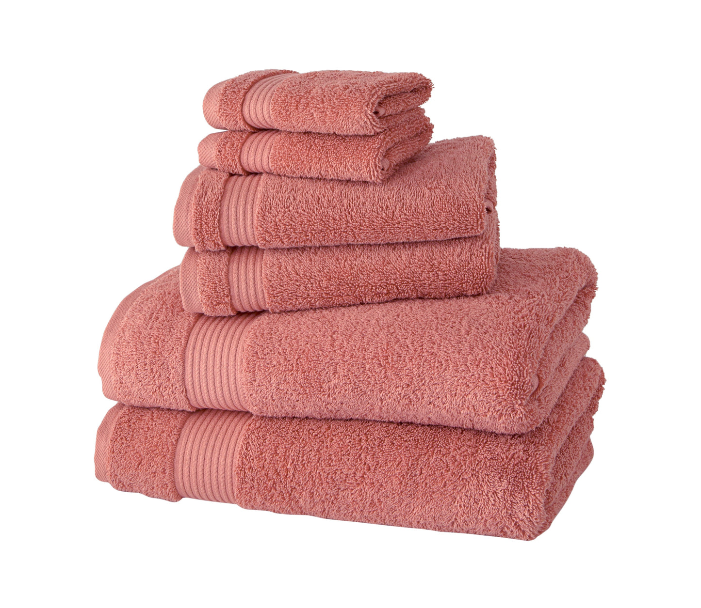 Amadeus Luxury Turkish Cotton Premium 6 Pc Towel Set Canyon Clay Bath Towel - Tophatter Daily Deals
