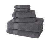 Amadeus Luxury Turkish Cotton Premium 6 Pc Towel Set Twilight Gray Bath Towel - Tophatter Daily Deals