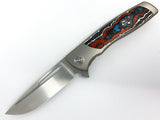 Sharp By Design Mini Evo - M390 Drop Point Blade - Fat Carbon "Nebula" Inlay - Titanium Handle - CLOSEOUT Knives - Tophatter Daily Deals