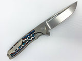 Sharp By Design Mini Evo - M390 Drop Point Blade - Fat Carbon "Nebula" Inlay - Titanium Handle - CLOSEOUT Knives - Tophatter Daily Deals