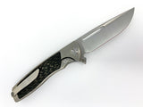 Sharp By Design Mini Evo - M390 Drop Point Blade - Carbon Fiber Inlay - Titanium Handle Knives - Tophatter Daily Deals