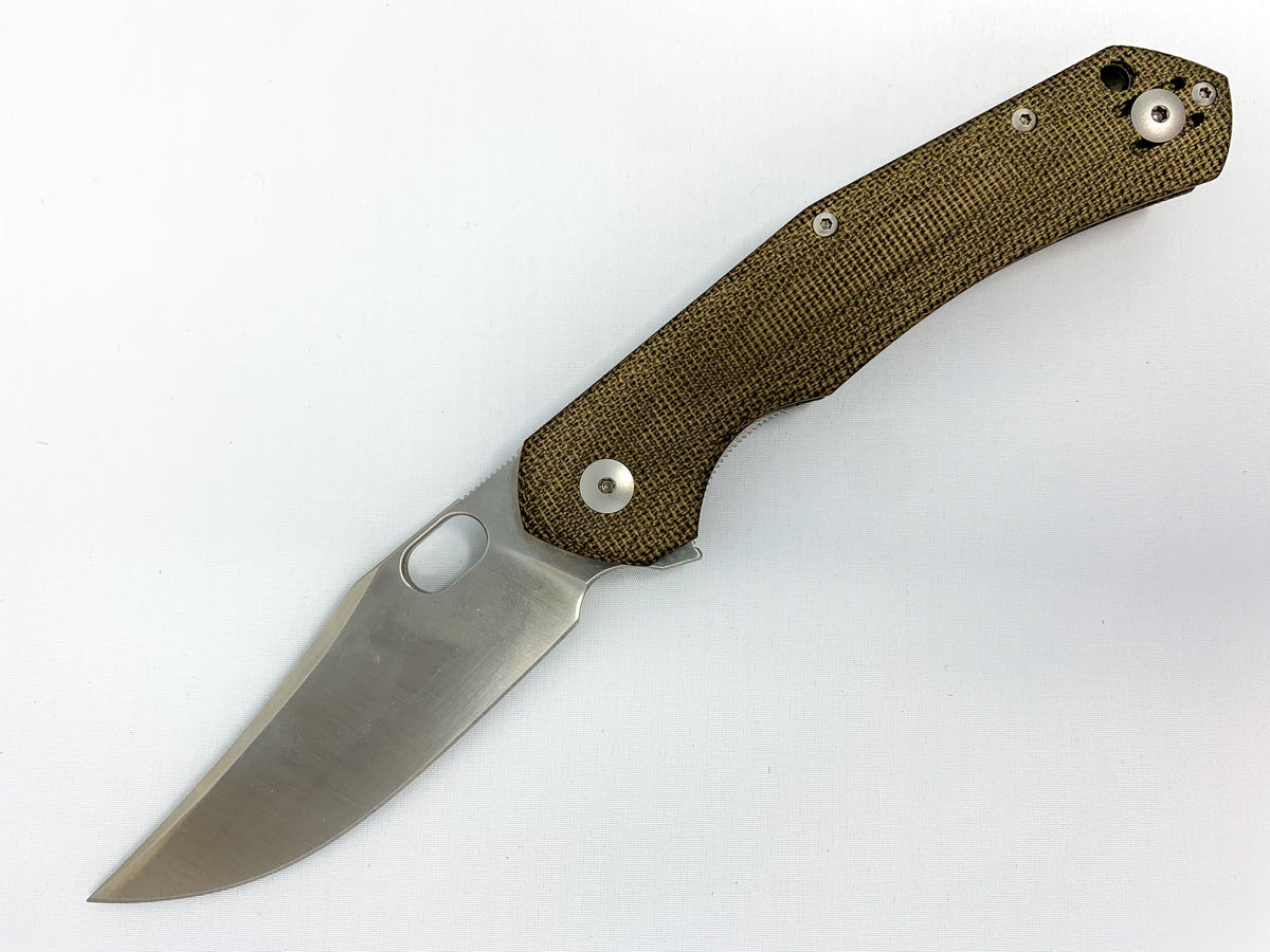 GiantMouse ACE Jutland - Green Canvas Micarta - ELMAX Collectors - Tophatter Daily Deals