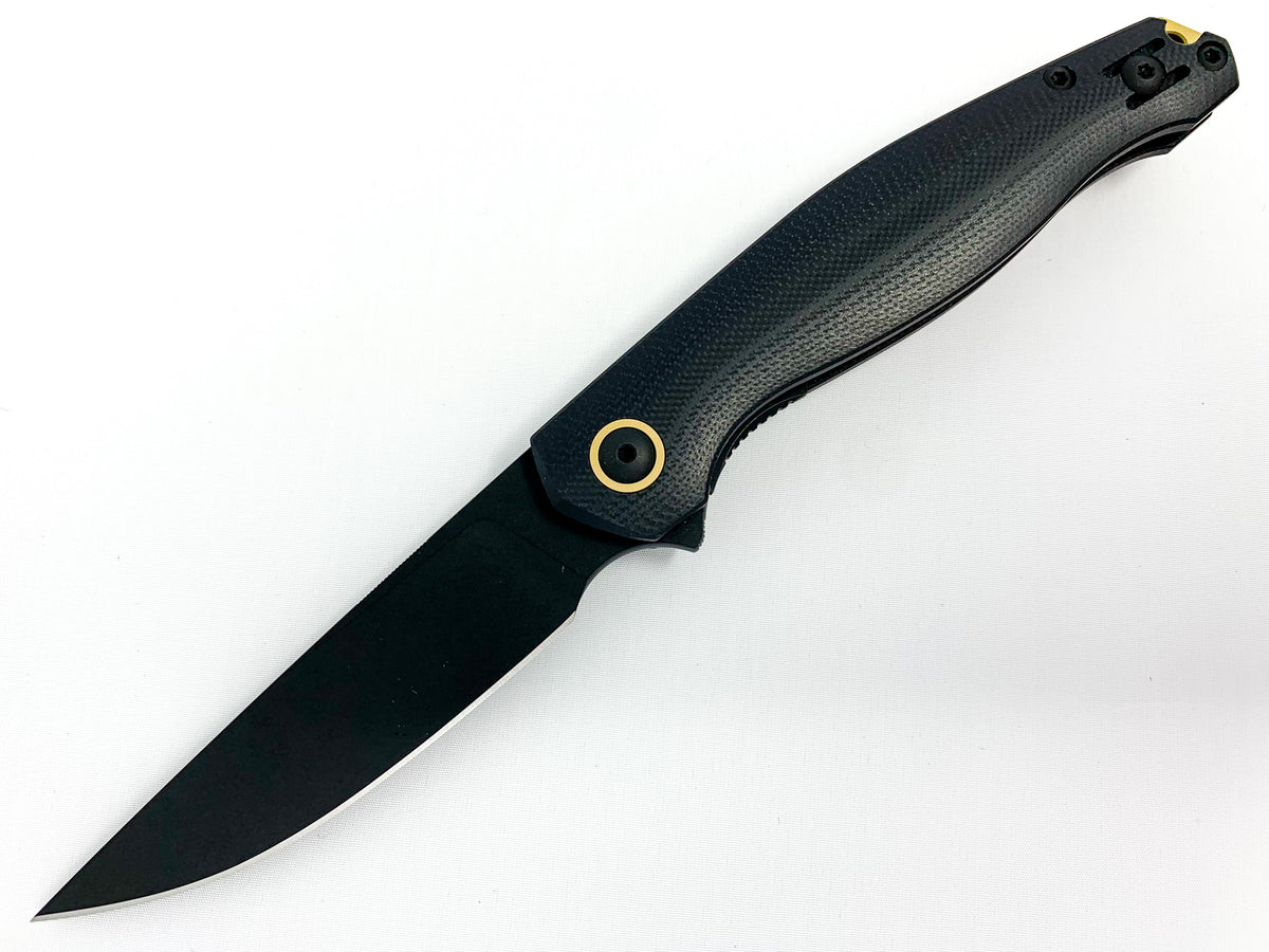 GiantMouse ACE Sonoma V2 Blackout - Black G10 Handle - Black PVD ELMAX Blade Knives - Tophatter Daily Deals