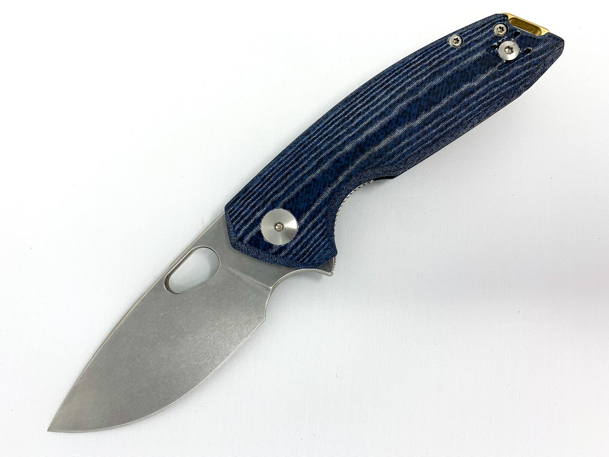 GiantMouse ACE Tribeca - Denim Canvas Micarta - CPM-Magnacut Collectors - Tophatter Daily Deals