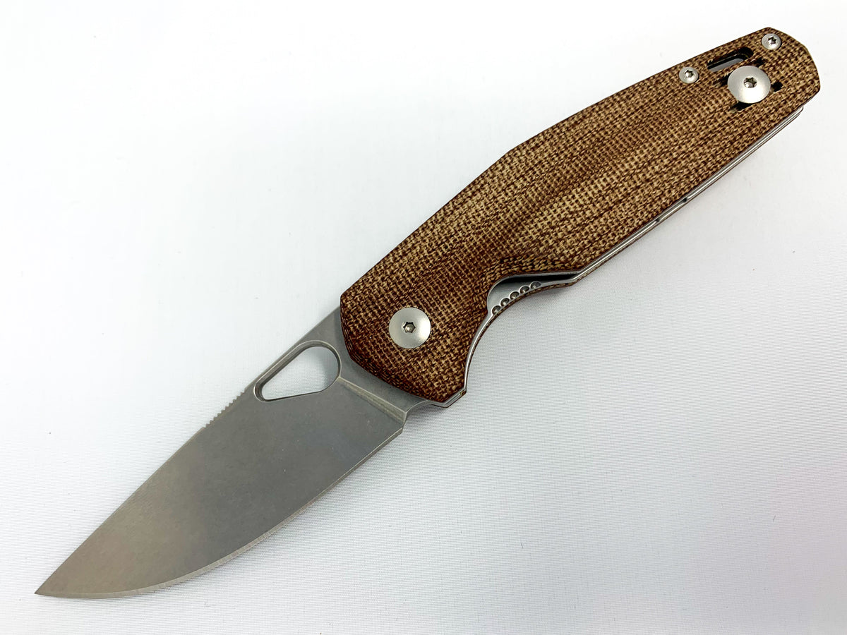 GiantMouse ACE Nimbus V2 - ELMAX - Natural Canvas Micarta - CLOSEOUT Collectors - Tophatter Daily Deals