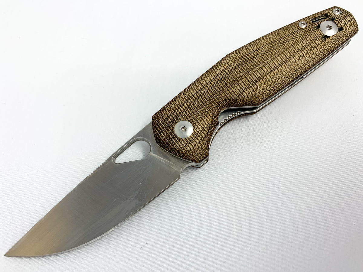 GiantMouse ACE Nimbus V2 - ELMAX - Green Canvas Micarta - CLOSEOUT Collectors - Tophatter Daily Deals