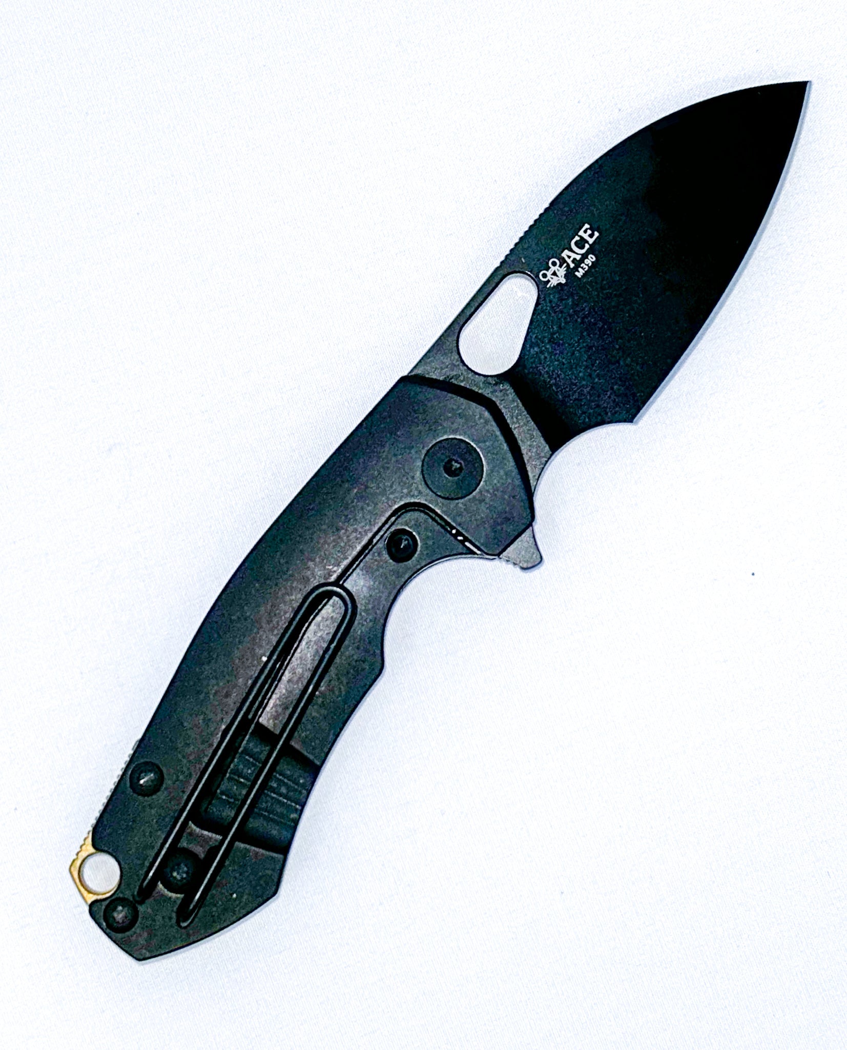GiantMouse ACE Riv - Blackout - Titanium Handle - M390 Collectors - Tophatter Daily Deals