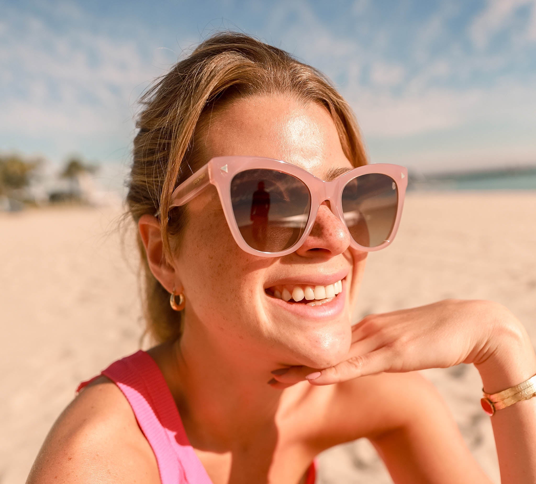 Biscayners Palm Pink Women's Sunglasses Sunglasses - Tophatter Daily Deals