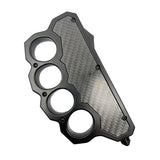 6" OTF Knuckle Knife Black with Carbon Fiber Knife - Tophatter Daily Deals