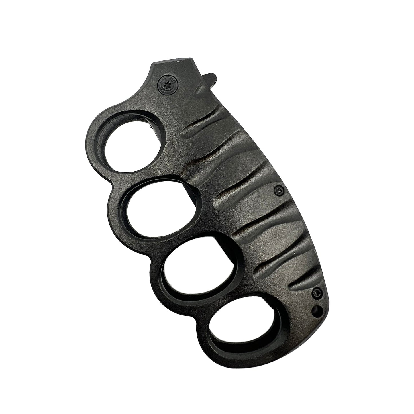 5" Spring Assisted Knuckle Knife Black Knife - Tophatter Daily Deals