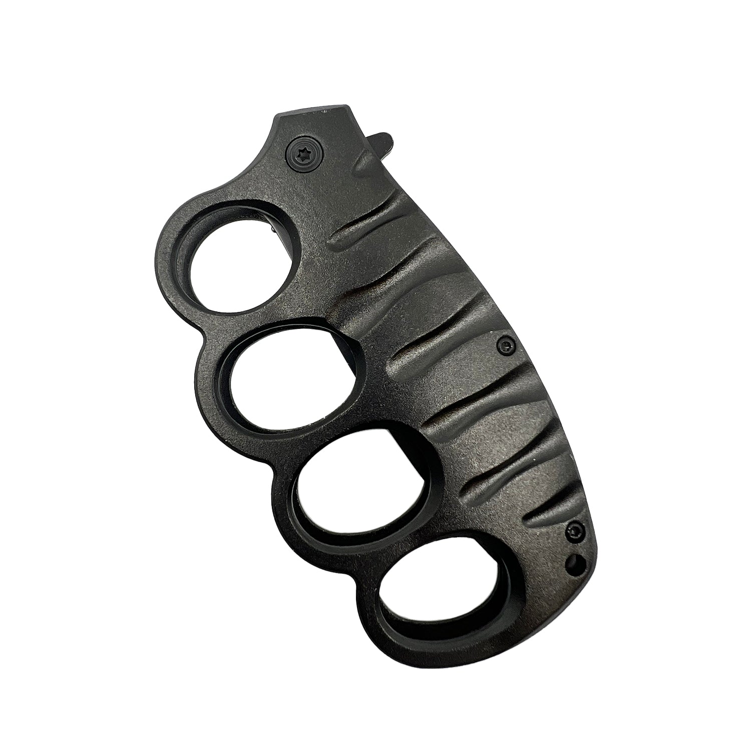 5" Spring Assisted Knuckle Knife Black Knife - Tophatter Daily Deals