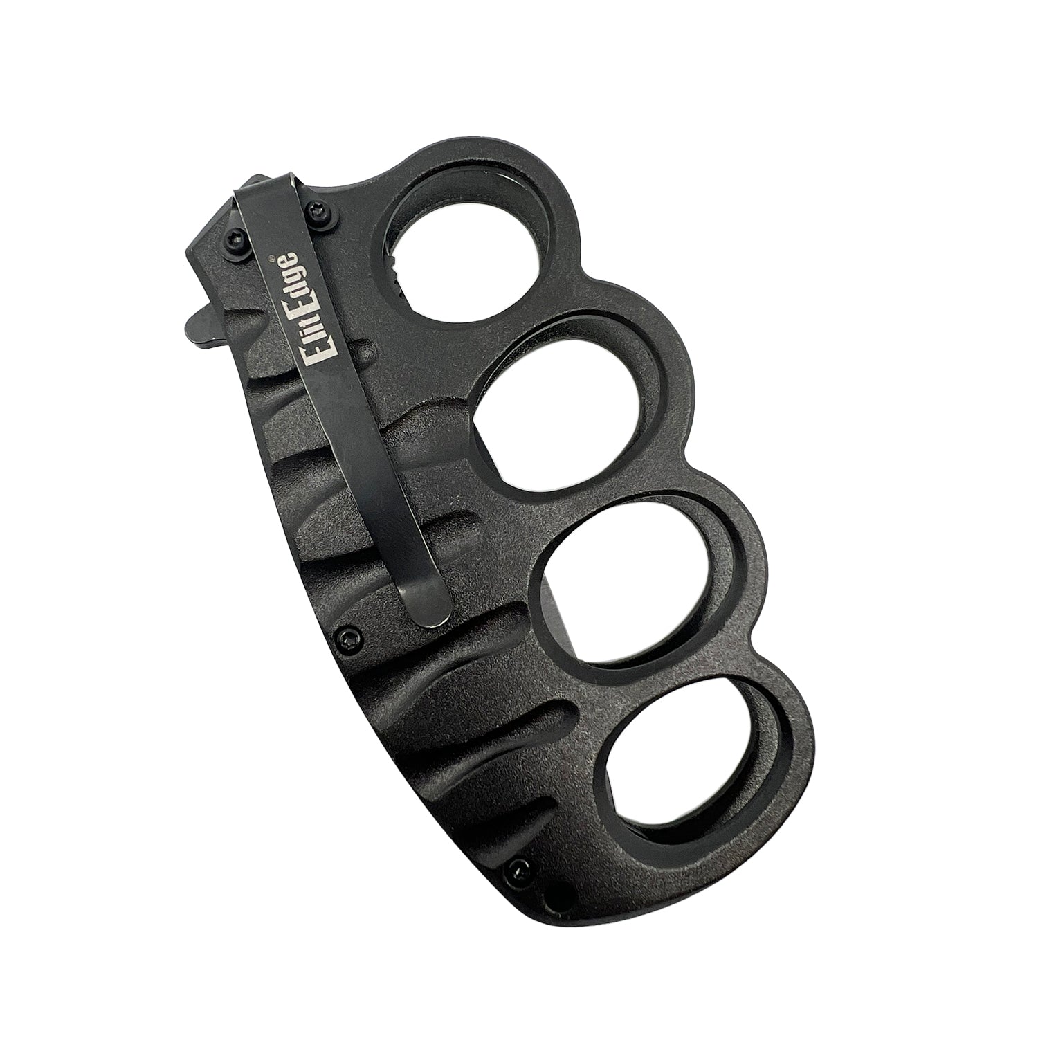 5" Spring Assisted Knuckle Knife Black Knife - Tophatter Daily Deals