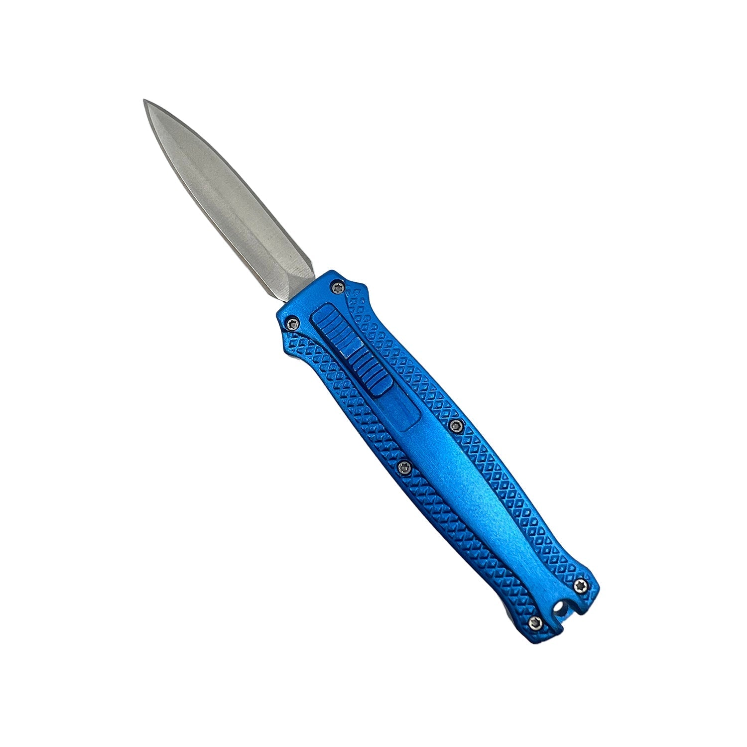 Mini Automatic OTF Keyring Knife Blue Knife - Tophatter Daily Deals